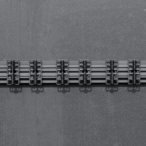 Aluminium rails with secret clip for durable timber cladding.