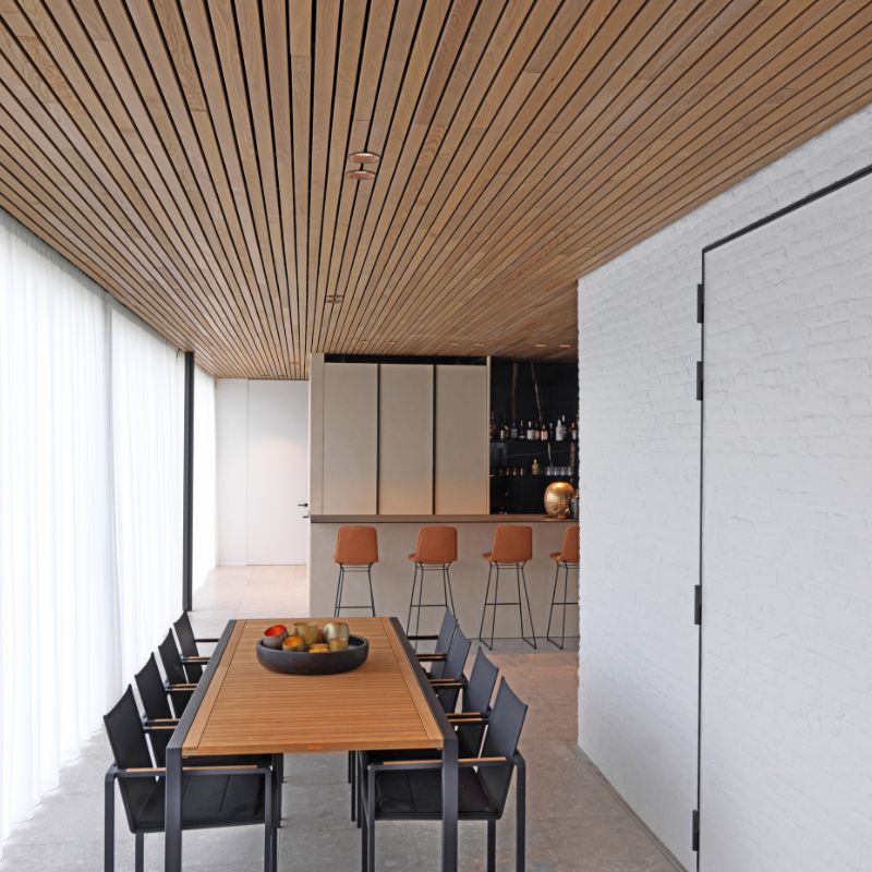 Grad secret clip system is ideal for interior ceiling cladding.