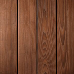 ThermoWood® Ash cladding timber with a wire brushed texture and MillCoat® UV protective coating, from Millworks Ltd.