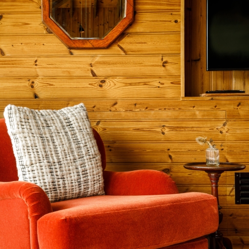 ThermoWood Pine timber cladding is suitable for external and internal applications.