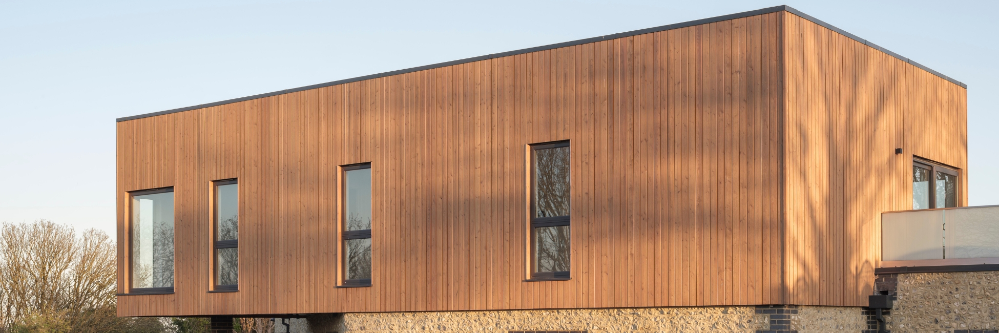 Millworks BCLarch timber cladding on selfbuild project.