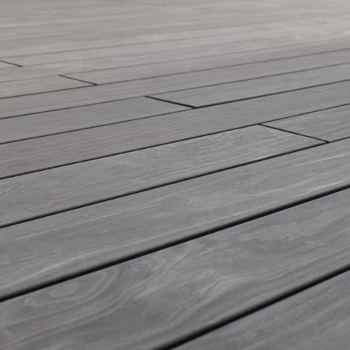 Millworks Accoya Color Grey decking boards - compatible with the Grad decking system.