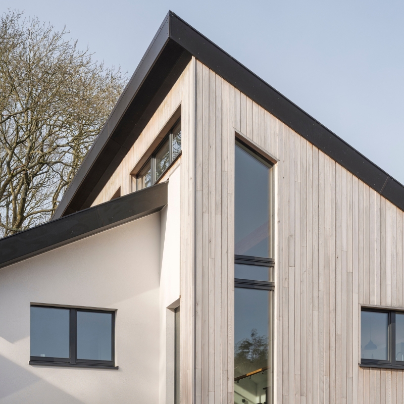 Western Red Cedar timber cladding in OrganoWood Surface Treatment.