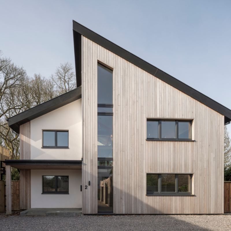 Millworks OrganoWood treatment for consistent weathering of timber cladding.