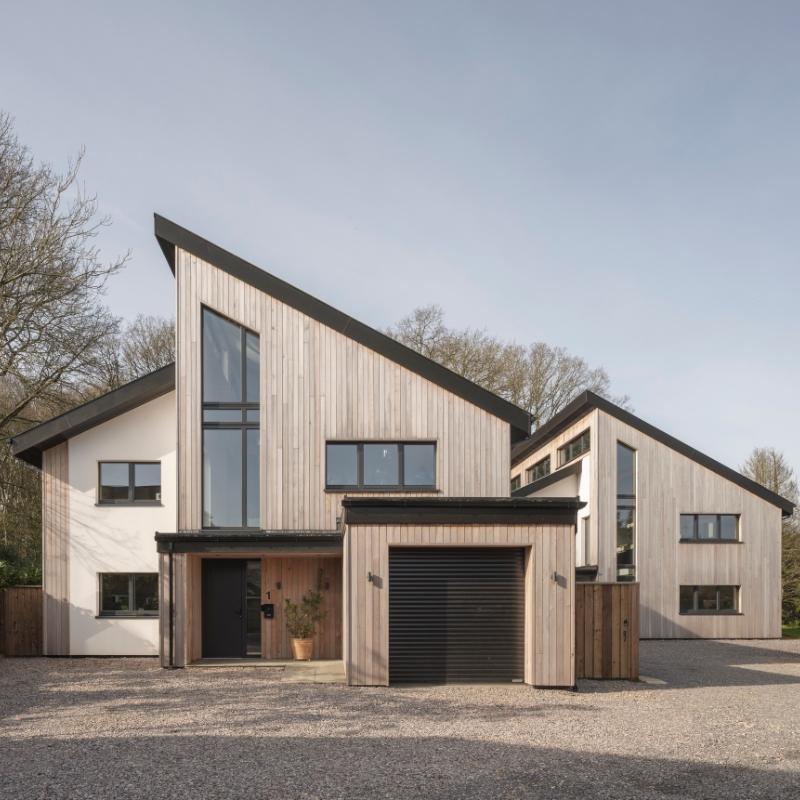 Park Street Lane project finished in Western Red Cedar cladding.