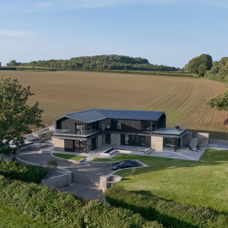 Carreg Las project with Millworks Mokuzai 'Charred' cladding in charcoal black.