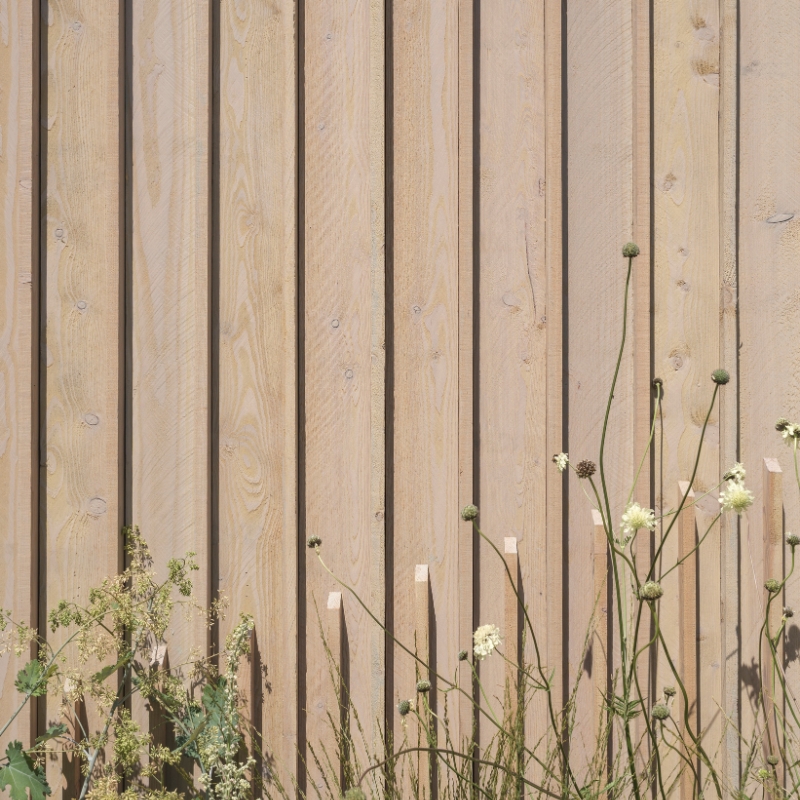 ICENILarch® from Millworks Ltd, coated with a pre-weathered finish.