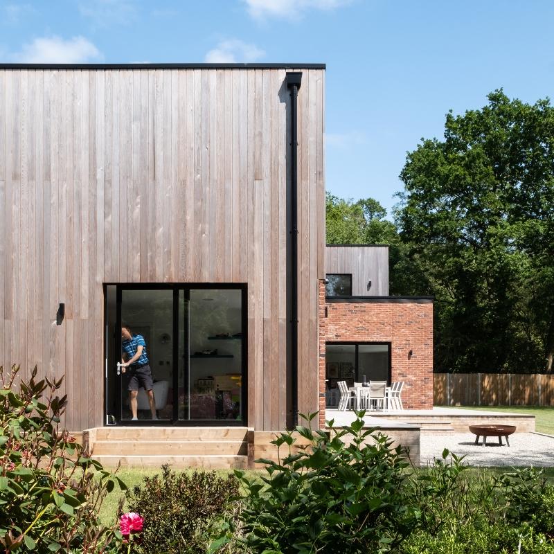 MillworksLtd_TyeArchitects_NaturalCedarCladding Millworks Western Red Cedar cladding left to weather naturally on the Farnham House project.
