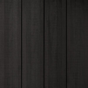 Millworks Abodo Vulcan® timber cladding with a FineSawn surface texture and MillCoat® Charcoal Black factory coating.