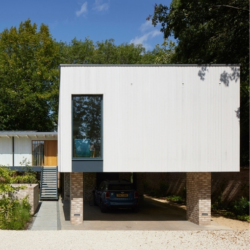 MillworksLtd_Larch_MillCoatCustomWhite Larch timber cladding finished with white coating.