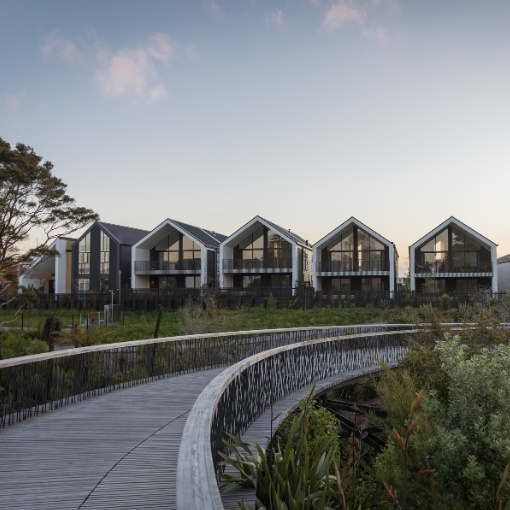 Housing development featuring Abodo Vulcan timber cladding.