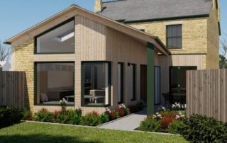Devlin Architects project render featuring Millworks timber cladding.