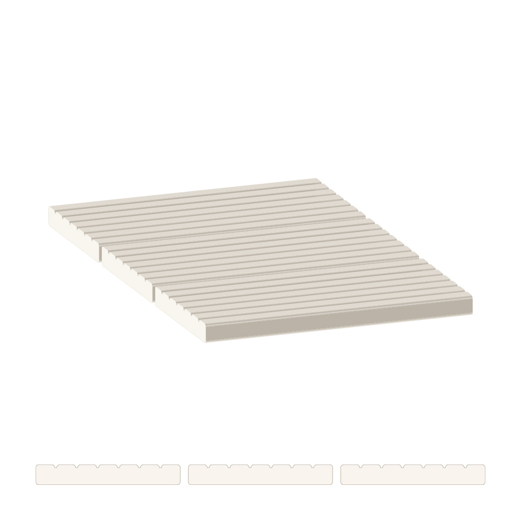 Millworks decking profile drawing.