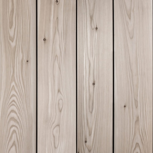 OrganoWood BCLarch® timber cladding, natural silver-grey weathering.