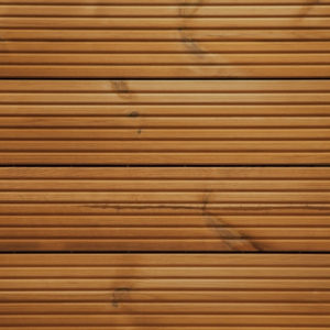 Millworks grooved Thermowood decking.