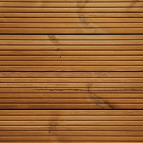 Millworks grooved Thermowood decking.